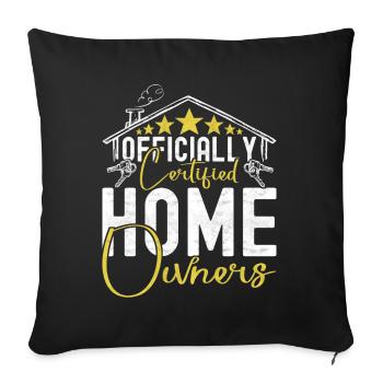 Homeowners Home Purchase - Sofa pillowcase 17,3'' x 17,3'' (45 x 45 cm) - black - Front