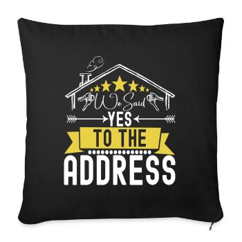 Homeowners Home Purchase - Sofa pillowcase 17,3'' x 17,3'' (45 x 45 cm) - black - Front