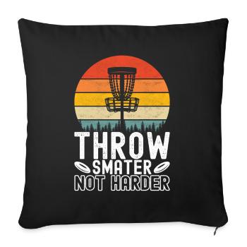 Disc Golf Disc Golfer - Sofa pillowcase 17,3'' x 17,3'' (45 x 45 cm) - black - Front