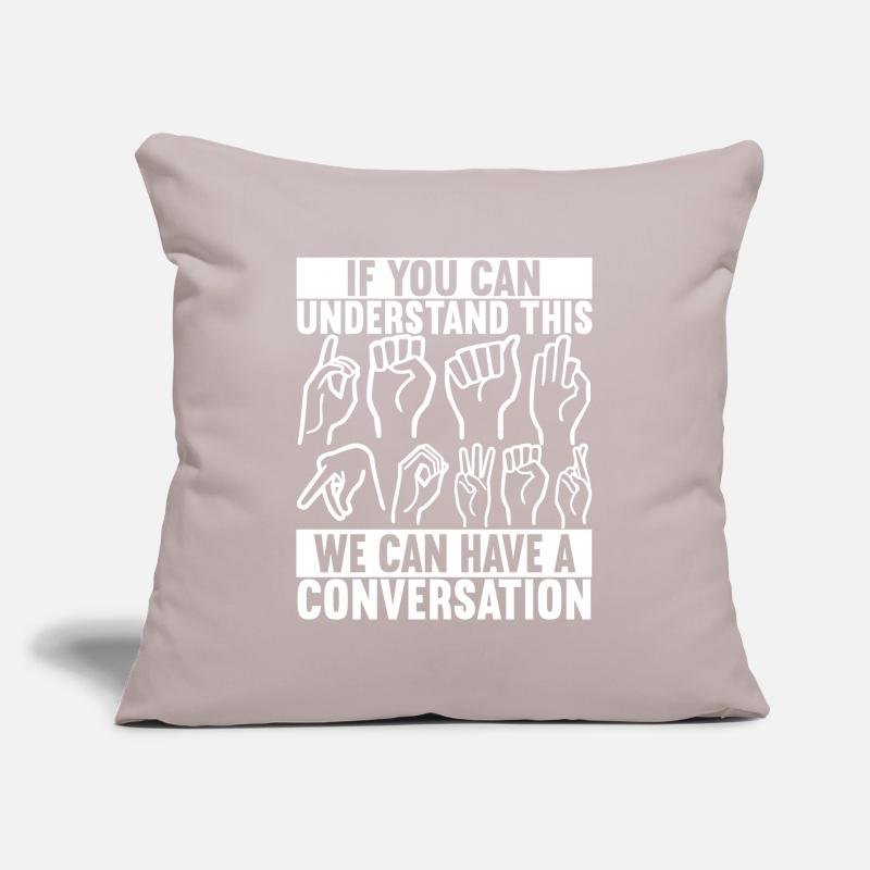 Deaf Deaf Mute Deaf Sofa pillowcase 17,3'' x 17,3'' (45 x 45 cm)