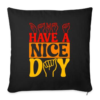 Deaf Deaf Mute Deaf - Sofa pillowcase 17,3'' x 17,3'' (45 x 45 cm) - black - Front