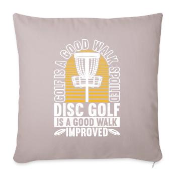 Disc Golf Disc Golfer - Sofa pillowcase 17,3'' x 17,3'' (45 x 45 cm) - light taupe - Front