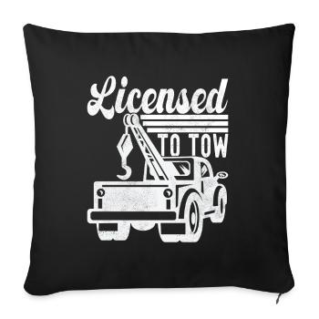 Service de remorquage de dépanneuse - Housse de coussin décorative 45 x 45 cm - noir - Devant