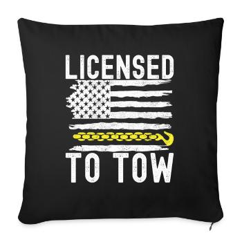 Service de remorquage de dépanneuse - Housse de coussin décorative 45 x 45 cm - noir - Devant