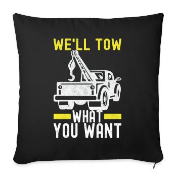 Service de remorquage de dépanneuse - Housse de coussin décorative 45 x 45 cm - noir - Devant