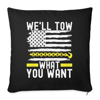 Service de remorquage de dépanneuse - Housse de coussin décorative 45 x 45 cm - noir - Devant