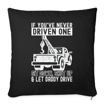 Tow truck towing service - Sofa pillowcase 17,3'' x 17,3'' (45 x 45 cm) - black - Front
