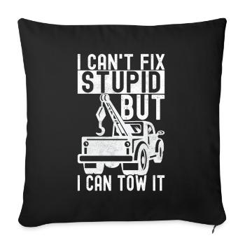 Service de remorquage de dépanneuse - Housse de coussin décorative 45 x 45 cm - noir - Devant