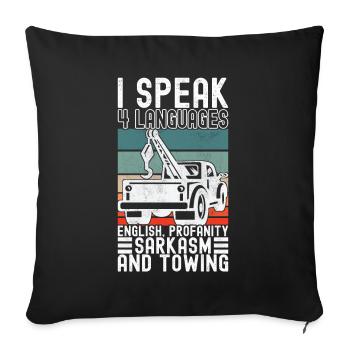 Service de remorquage de dépanneuse - Housse de coussin décorative 45 x 45 cm - noir - Devant