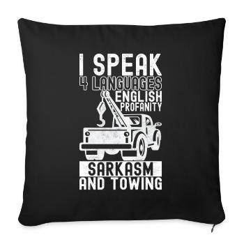 Service de remorquage de dépanneuse - Housse de coussin décorative 45 x 45 cm - noir - Devant