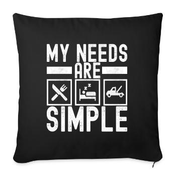 Tow truck towing service - Sofa pillowcase 17,3'' x 17,3'' (45 x 45 cm) - black - Front