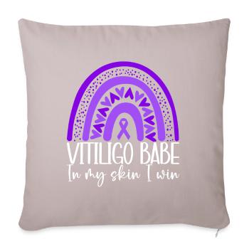 Journée mondiale du vitiligo - Housse de coussin décorative 45 x 45 cm - taupe clair - Devant