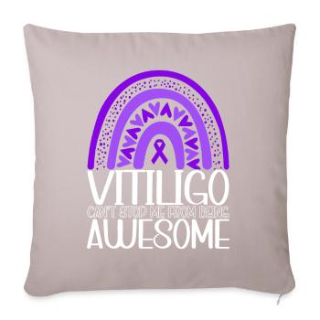 Journée mondiale du vitiligo - Housse de coussin décorative 45 x 45 cm - taupe clair - Devant