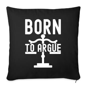 Law Student Judge Public Prosecutor - Sofa pillowcase 17,3'' x 17,3'' (45 x 45 cm) - black - Front