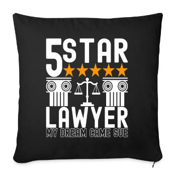 Étudiant en droit Juge Procureur de la République - Housse de coussin décorative 45 x 45 cm - noir - Devant