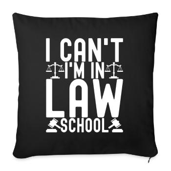 Law Student Judge Public Prosecutor - Sofa pillowcase 17,3'' x 17,3'' (45 x 45 cm) - black - Front