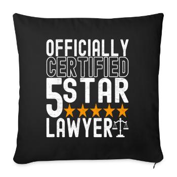 Étudiant en droit Juge Procureur de la République - Housse de coussin décorative 45 x 45 cm - noir - Devant