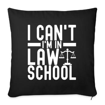Étudiant en droit Juge Procureur de la République - Housse de coussin décorative 45 x 45 cm - noir - Devant