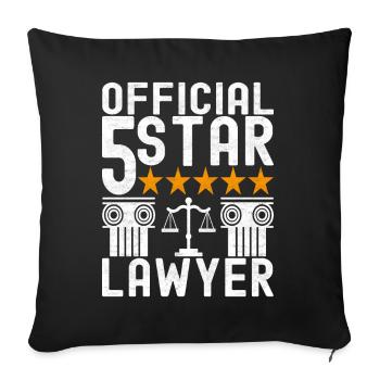 Law Student Judge Public Prosecutor - Sofa pillowcase 17,3'' x 17,3'' (45 x 45 cm) - black - Front