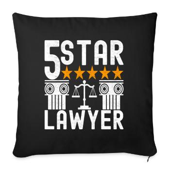 Law Student Judge Public Prosecutor - Sofa pillowcase 17,3'' x 17,3'' (45 x 45 cm) - black - Front