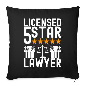 Law Student Judge Public Prosecutor - Sofa pillowcase 17,3'' x 17,3'' (45 x 45 cm) - black - Front