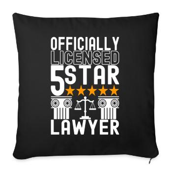 Law Student Judge Public Prosecutor - Sofa pillowcase 17,3'' x 17,3'' (45 x 45 cm) - black - Front