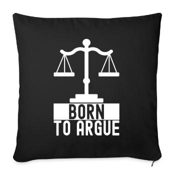 Law Student Judge Public Prosecutor - Sofa pillowcase 17,3'' x 17,3'' (45 x 45 cm) - black - Front