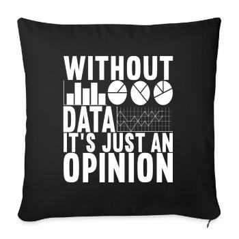 Data Scientist Data Analyst - Sofa pillowcase 17,3'' x 17,3'' (45 x 45 cm) - black - Front