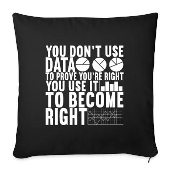 Data Scientist Data Analyst - Sofakissenbezug 45 x 45 cm - Schwarz - Vorne
