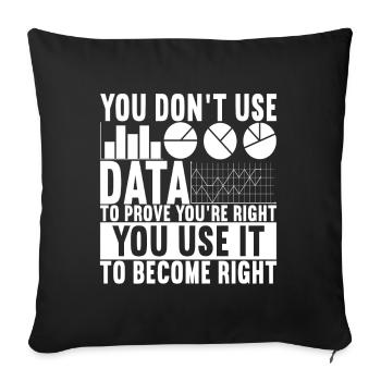 Data Scientist Data Analyst - Sofakissenbezug 45 x 45 cm - Schwarz - Vorne