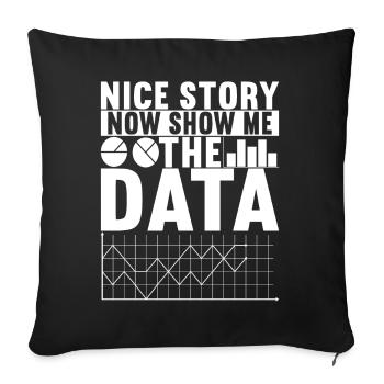 Data Scientist Data Analyst - Sofa pillowcase 17,3'' x 17,3'' (45 x 45 cm) - black - Front