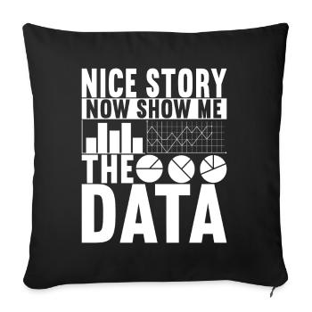 Data Scientist Data Analyst - Sofa pillowcase 17,3'' x 17,3'' (45 x 45 cm) - black - Front