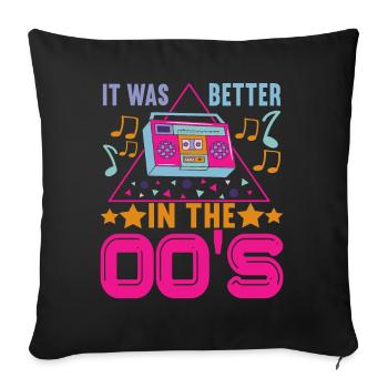 90s 90s 90s Party - Sofa pillowcase 17,3'' x 17,3'' (45 x 45 cm) - black - Front