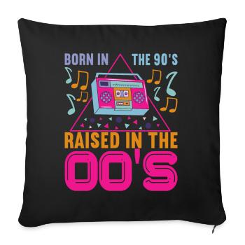 90s 90s 90s Party - Sofa pillowcase 17,3'' x 17,3'' (45 x 45 cm) - black - Front