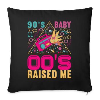 90s 90s 90s Party - Sofa pillowcase 17,3'' x 17,3'' (45 x 45 cm) - black - Front