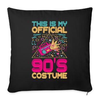 90s 90s 90s Party - Sofa pillowcase 17,3'' x 17,3'' (45 x 45 cm) - black - Front