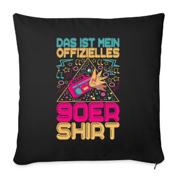 90s 90s 90s Party - Sofa pillowcase 17,3'' x 17,3'' (45 x 45 cm) - black - Front