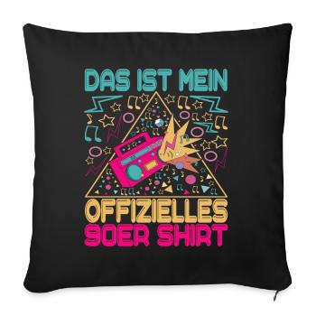 90s 90s 90s Party - Sofa pillowcase 17,3'' x 17,3'' (45 x 45 cm) - black - Front