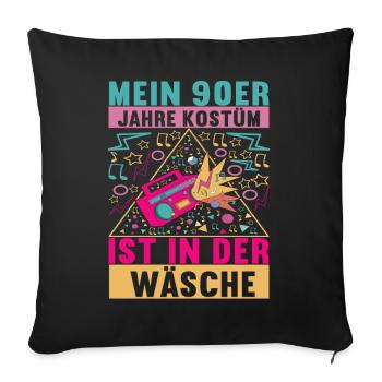 90s 90s 90s Party - Sofa pillowcase 17,3'' x 17,3'' (45 x 45 cm) - black - Front