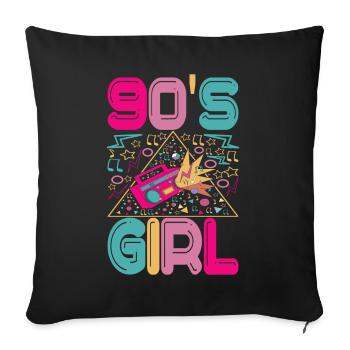 90s 90s 90s Party - Sofa pillowcase 17,3'' x 17,3'' (45 x 45 cm) - black - Front