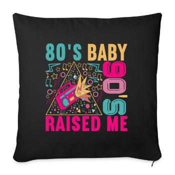 90s 90s 90s Party - Sofa pillowcase 17,3'' x 17,3'' (45 x 45 cm) - black - Front