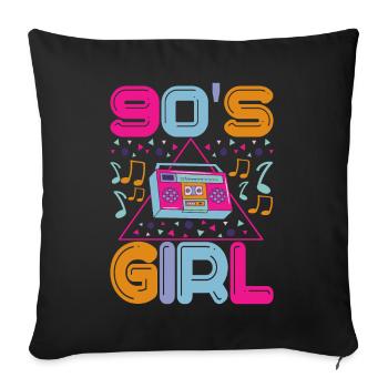 90s 90s 90s Party - Sofa pillowcase 17,3'' x 17,3'' (45 x 45 cm) - black - Front