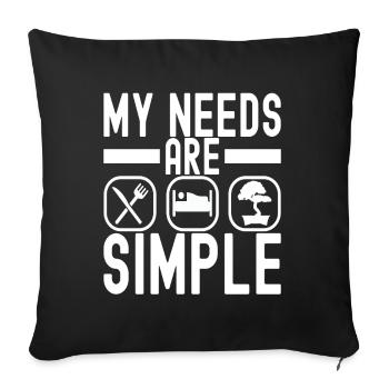 Bonsai tree Bonsai - Sofa pillowcase 17,3'' x 17,3'' (45 x 45 cm) - black - Front