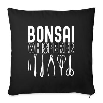 Bonsai tree Bonsai - Sofa pillowcase 17,3'' x 17,3'' (45 x 45 cm) - black - Front