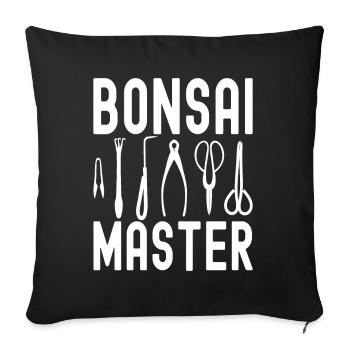 Bonsai tree Bonsai - Sofa pillowcase 17,3'' x 17,3'' (45 x 45 cm) - black - Front