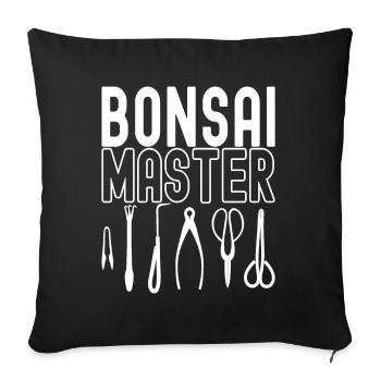 Bonsai tree Bonsai - Sofa pillowcase 17,3'' x 17,3'' (45 x 45 cm) - black - Front