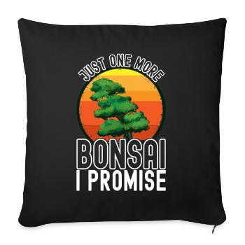 Bonsai tree Bonsai - Sofa pillowcase 17,3'' x 17,3'' (45 x 45 cm) - black - Front