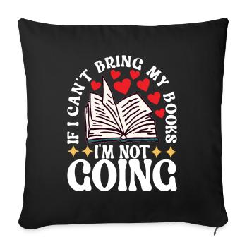 Lire des livres Rat de bibliothèque - Housse de coussin décorative 45 x 45 cm - noir - Devant