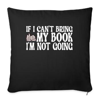 Lire des livres Rat de bibliothèque - Housse de coussin décorative 45 x 45 cm - noir - Devant