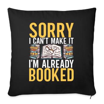 Bibliothèque de rats de bibliothèque de livres de lecture - Housse de coussin décorative 45 x 45 cm - noir - Devant